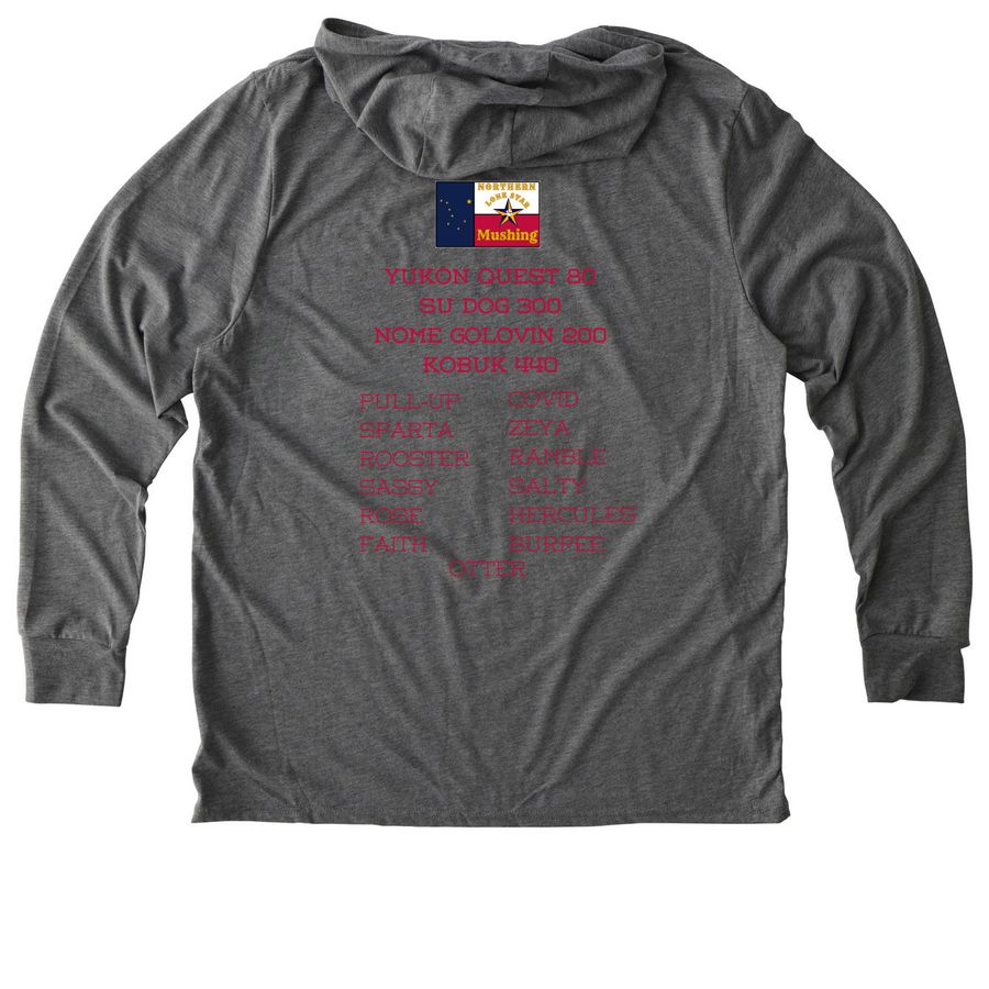2026 Commemorative Shirt, a Aluminum Grey Allmade Eco Triblend Hoodie Tee (back-view)
