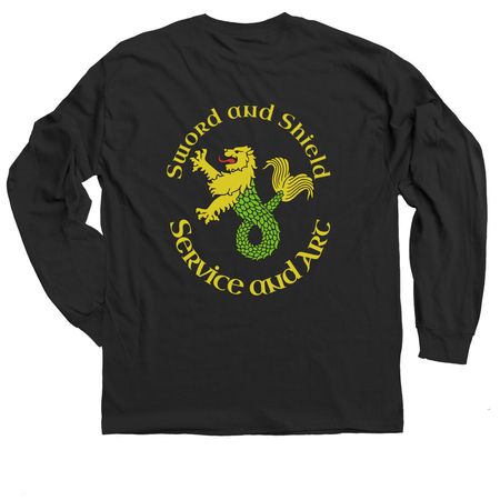 Sword and Shield, Service and Art&nbsp;, a Black Classic Long Sleeve Tee