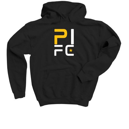 PIFC-Large Logo/Cotton, a Black Youth Pullover Hoodie