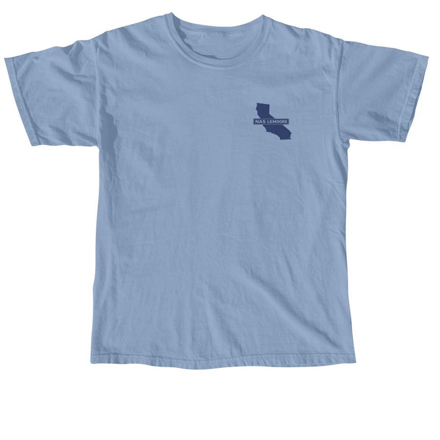 F-35 Carrier - NAS Lemoore Front, a Washed Denim Comfort Colors Unisex Tee