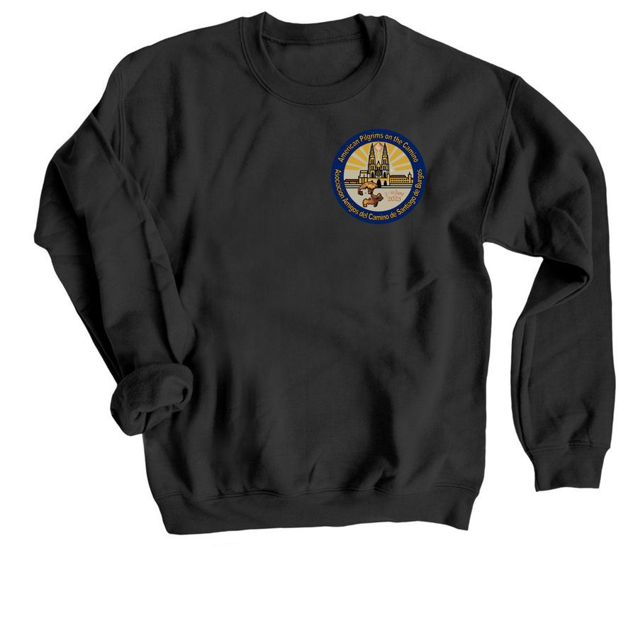 Burgos v.2, a Black Crewneck Sweatshirt