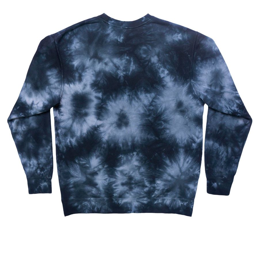 AATC Tie Dye, a Black Tie Dye Crewneck Sweatshirt (back-view)