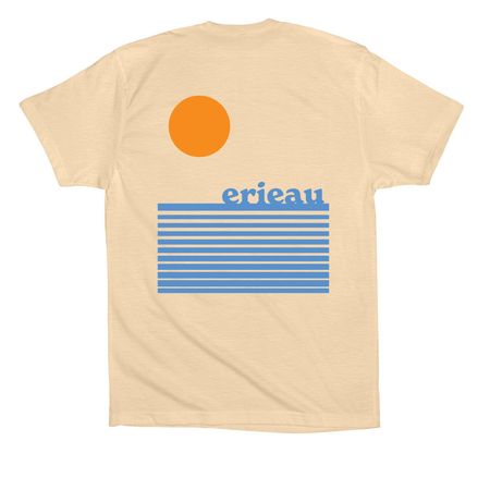 Lakeside, a Soft Cream Premium Cotton Tee (back-view)