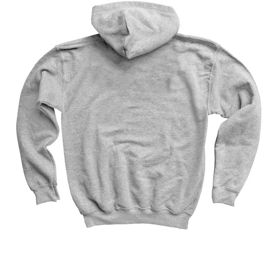 Youth hoodies, a Sport Grey Youth Pullover Hoodie (back-view)