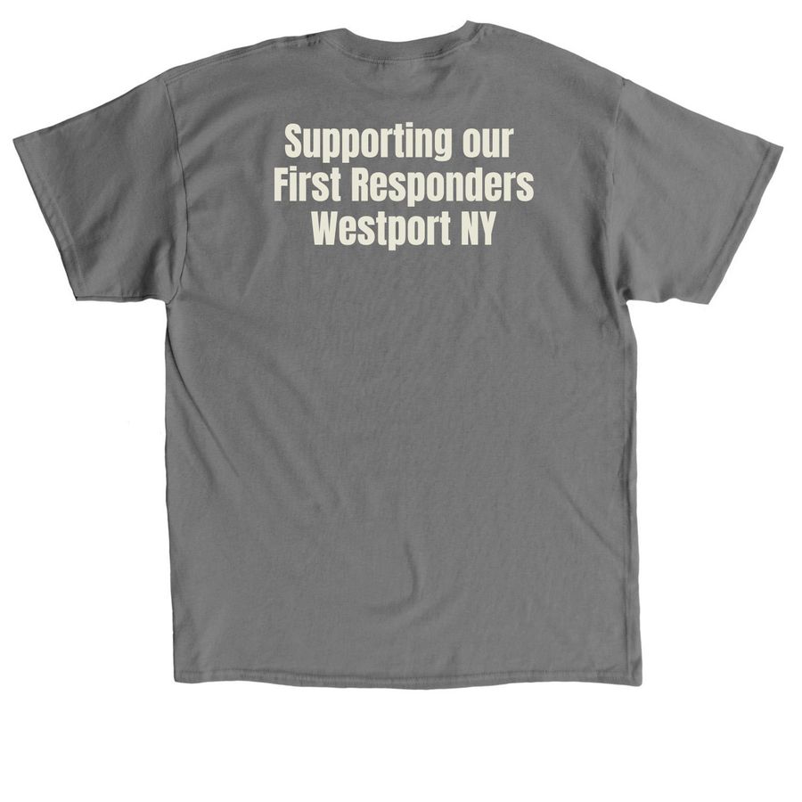 WESTPORT FIRE EMS&nbsp;, a Charcoal Classic Unisex Tee (back-view)