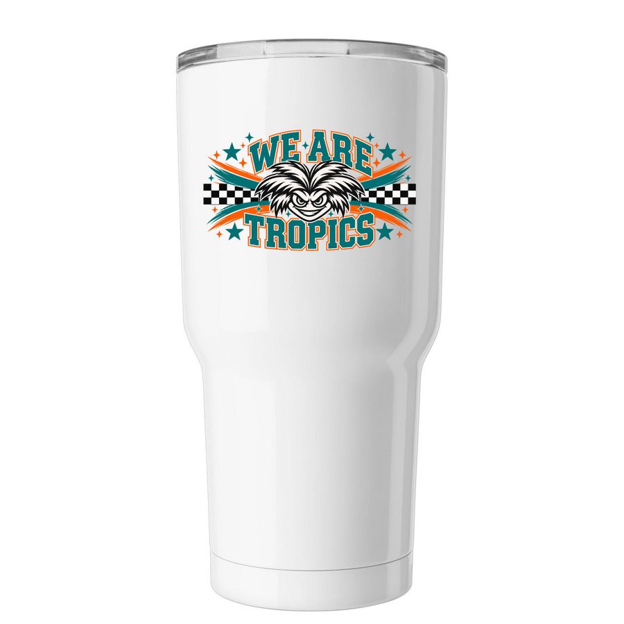 Tropics Tumbler, a White Insulated Tumbler