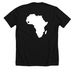 No Jollof For Racists., a Solid Black Blend Premium Unisex Tee (back-view)