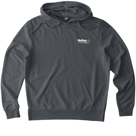 Small McCoy Decal, a Terrain Grey Allmade Organic French Terry Pullover Hoodie