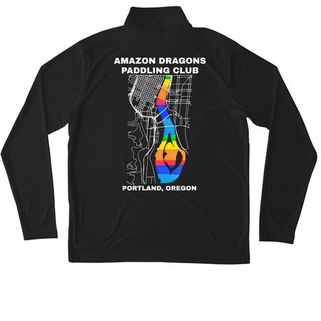 Rainbow Willamette PerformanceGear (QuickDry), a Black Unisex Performance Quarter Zip Pullover