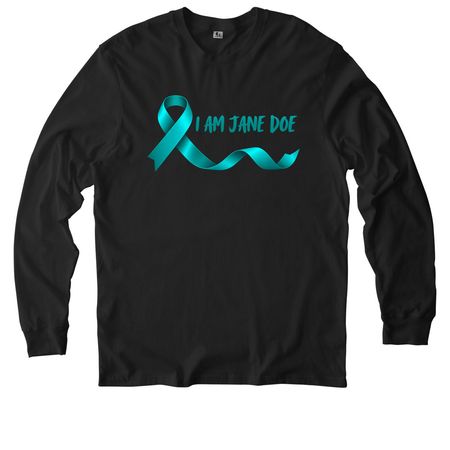 I AM JANE DOE, a Deep Black Allmade Organic Cotton Long Sleeve Tee