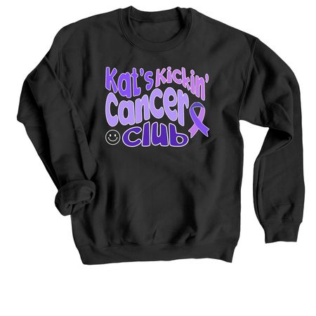 Team Kat, a Black Crewneck Sweatshirt