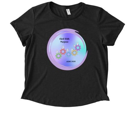 AAMC 2026 President's Logo Apparel, a Space Black Allmade Eco Triblend Women?s Scoop Neck Tee