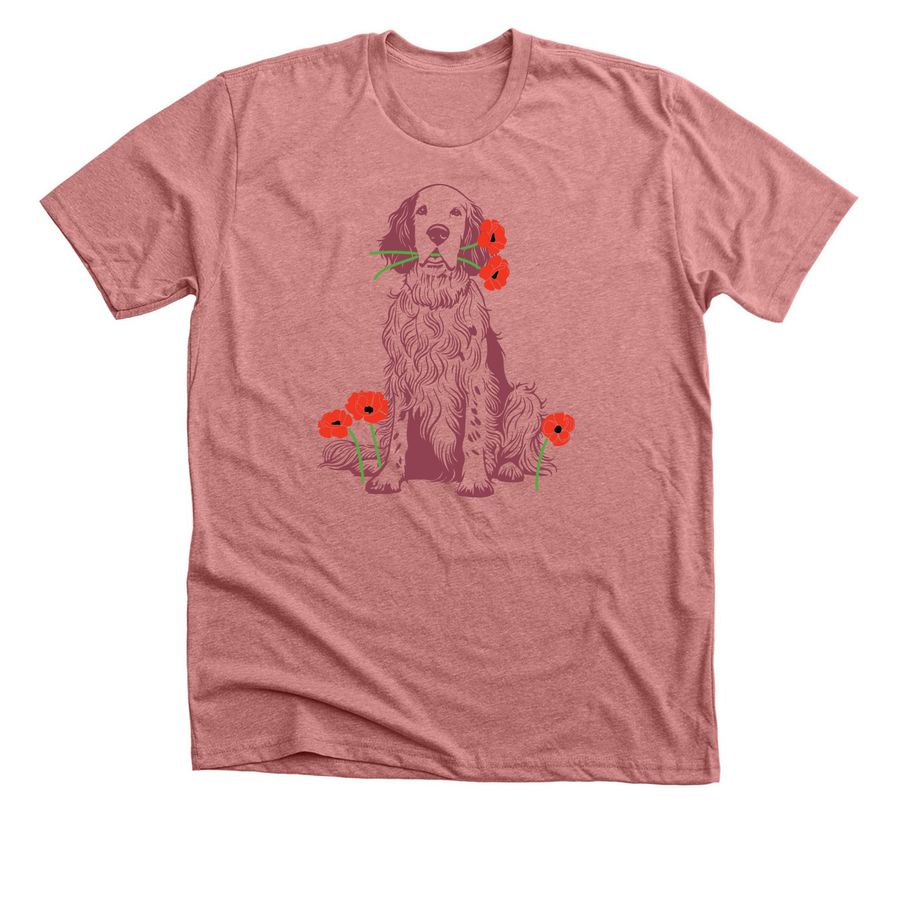 New Beginnings Bloom Here - Mauve, a Heather Mauve Premium Unisex Tee