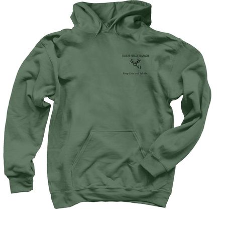 Keep Calm and Yak On, a Military Green Pullover Hoodie