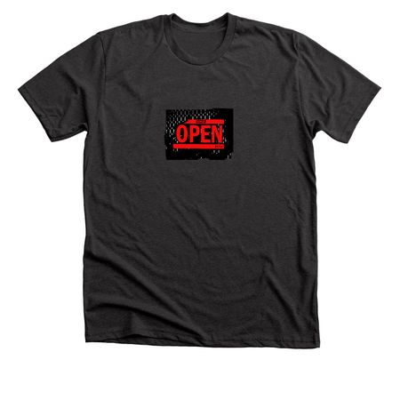 O.P.E.N one way, a Dark Grey Heather Premium Unisex Tee
