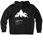 International Genetic Epidemiology Society 26, a Deep Black Allmade Organic French Terry Zip Up Hoodie (back-view)