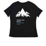 International Genetic Epidemiology Society 26, a Black Women's Relaxed V-Neck Tee (back-view)