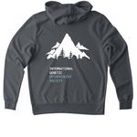 International Genetic Epidemiology Society 26, a Terrain Grey Allmade Organic French Terry Pullover Hoodie (back-view)