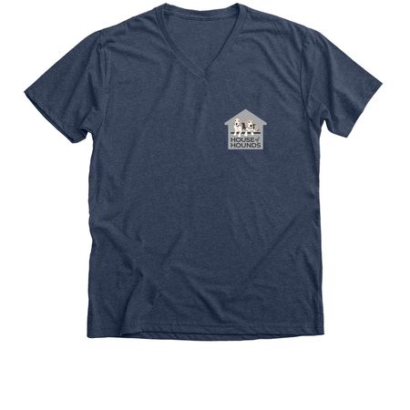 Rescue Foster Adopt, a Heather Navy Premium V-Neck Tee