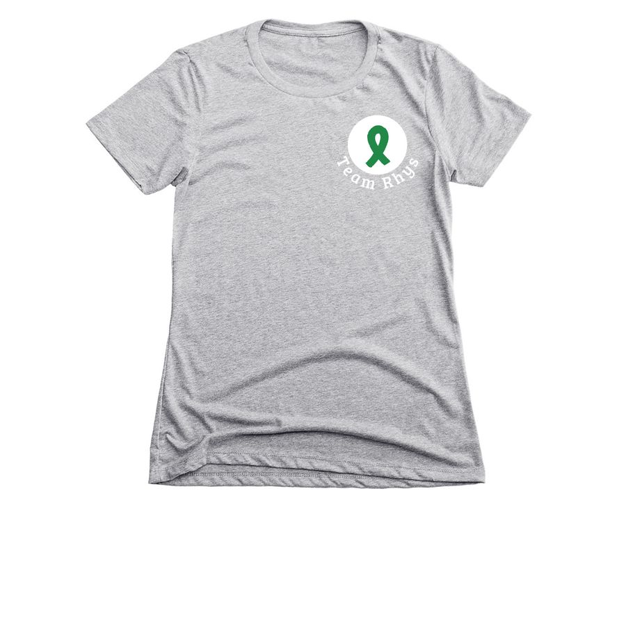 Team Rhys 2.0, a Dark Heather Grey Women's Slim Fit Tee