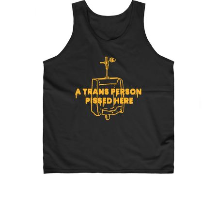 Urinal in ALL Yellow&nbsp;, a Black Classic Unisex Tank Top