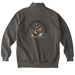 The Florence Brand, a Pepper Comfort Colors Quarter Zip Pullover (back-view)