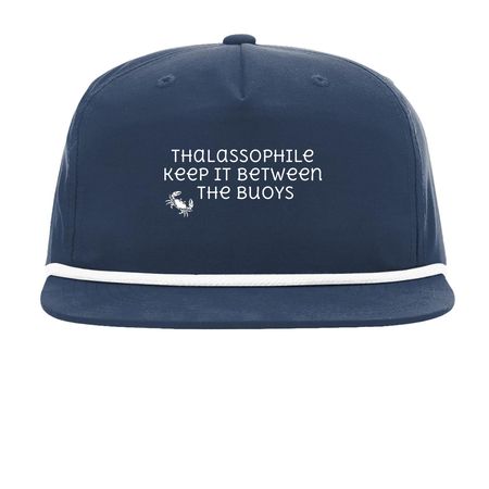 LOVE OF THE SEA&nbsp;, a Navy/ White Printed Umpqua Snapback Cap