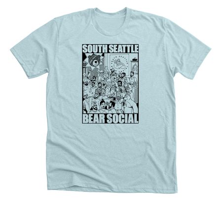 Bear Pride Tee by Cody Shipman, a Heather Ice Blue Premium Unisex Tee