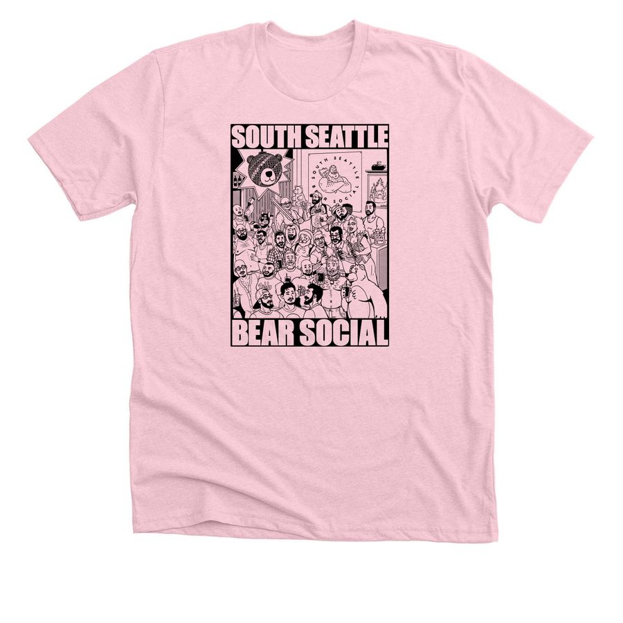 Bear Pride Tee by Cody Shipman, a Heather Pink Premium Unisex Tee