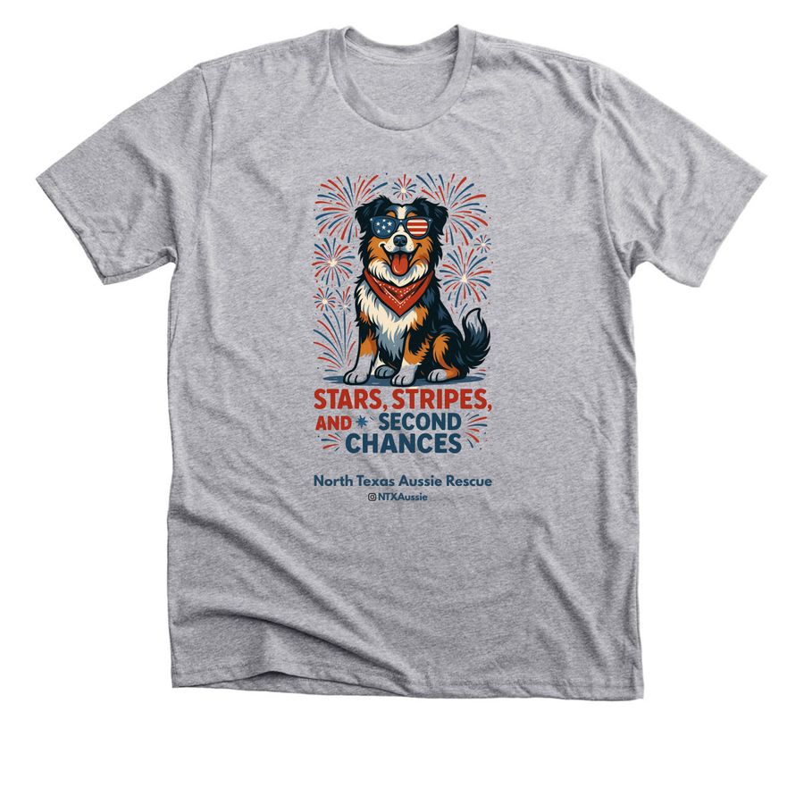 Stars, Stripes, and Second Chances, a Athletic Heather Premium Unisex Tee