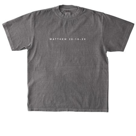 Commissioned., a Cement Heavyweight Garment Dye Tee (back-view)