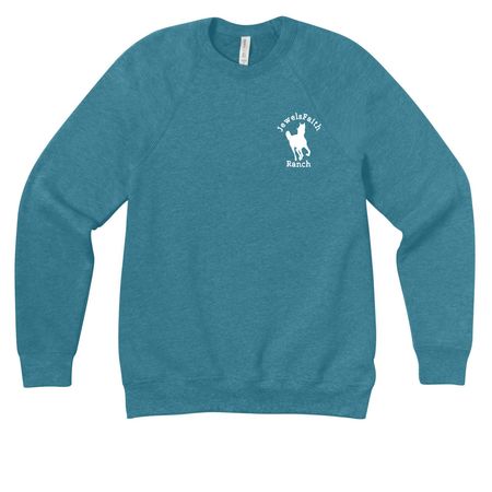 EAP Era, a Heather Deep Teal Premium Raglan Crewneck Sweatshirt