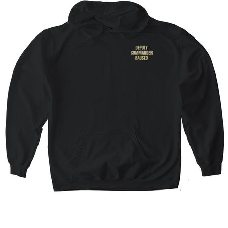 RAUSEO, a Black Gildan Softstyle Pullover Hoodie