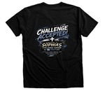 Challenge Years Are The Best Years!, a Black Heather Premium V-Neck Tee (back-view)
