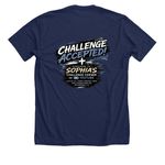 Challenge Years Are The Best Years!, a Solid Navy Blend Premium Unisex Tee (back-view)