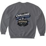 Challenge Years Are The Best Years!, a Charcoal Softstyle Crewneck Sweatshirt (back-view)