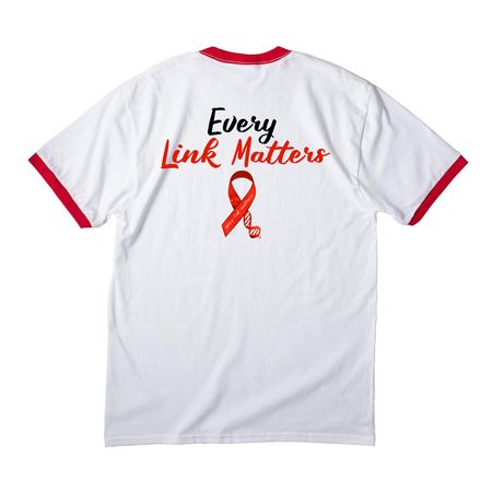 KBG Awareness Day Shirt - Rare & Remarkable&nbsp;, a White/ Red Cotton Ringer Tee (back-view)