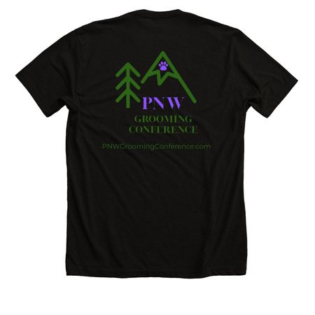 PNW Mind Body Joy, a Solid Black Blend Premium Unisex Tee (back-view)