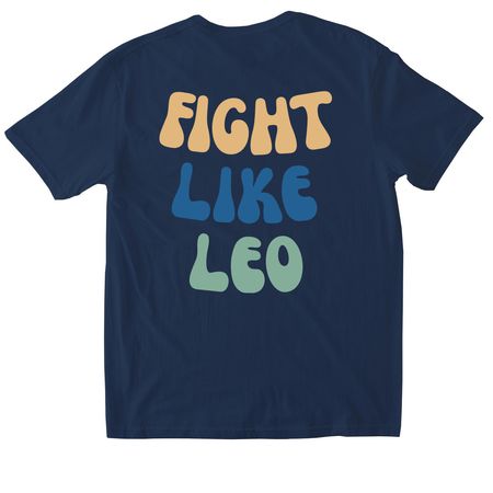 Fight Like Leo&nbsp;, a Navy Softstyle Cotton Tee