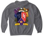 [ITEM] BARONMERCH_V1, a Charcoal Gildan Softstyle Pullover Hoodie (back-view)