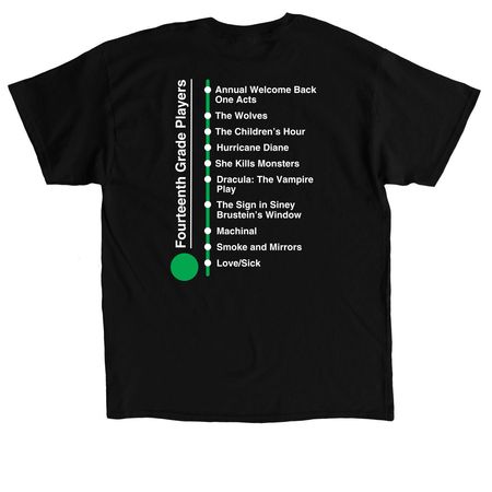 Metro t-shirt, a Black Classic Unisex Tee (back-view)