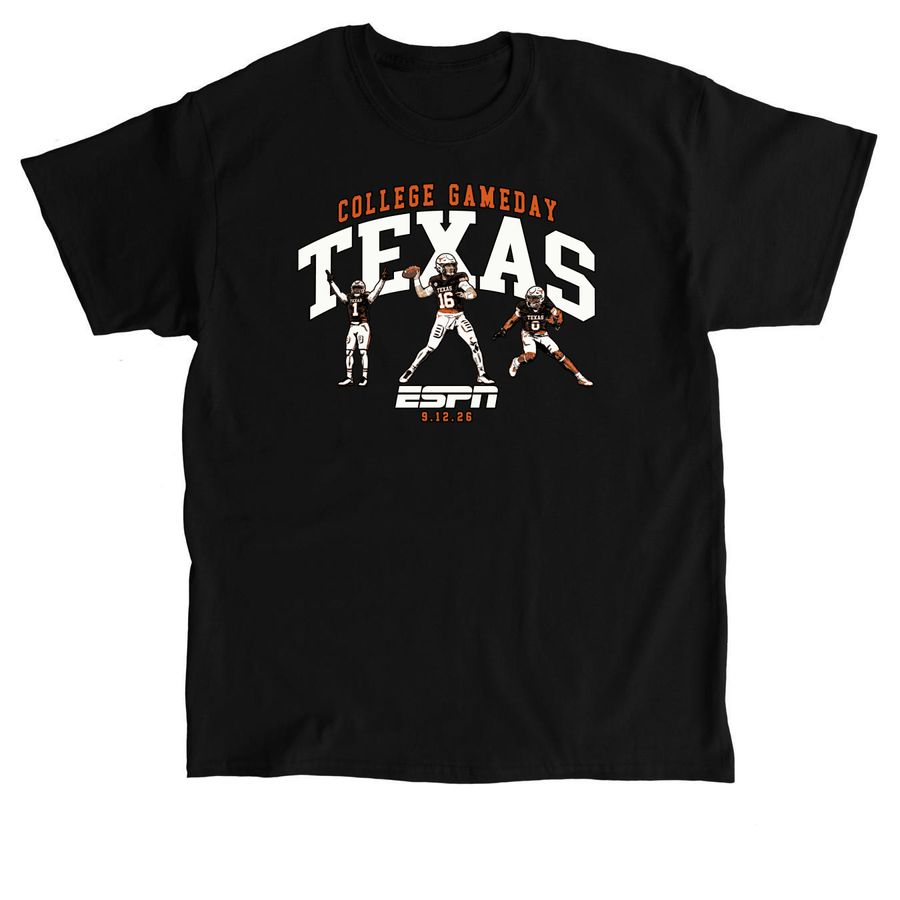 Texas Football 2026 ESPN College Gameday Week, a Black Classic Unisex Tee