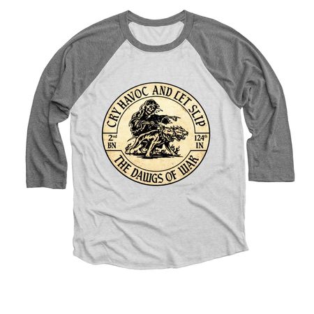 Reaper Patch, a Premium Heather and Heather White 3/4 Sleeve Baseball Tee
