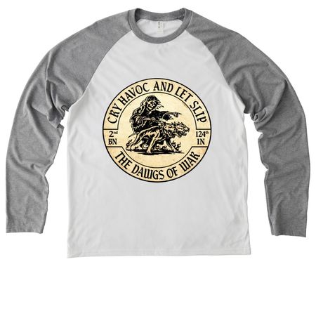 Reaper Patch, a Aluminum Grey/ Bright White Allmade Eco Triblend Colorblock Raglan Long Sleeve Tee