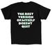 TBVOMDQ Script, a Black Classic Unisex Tee (back-view)