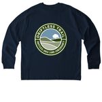 On the Trail, a French Navy Stanley/Stella Unisex Freestyler Heavyweight Long Sleeve Tee (back-view)