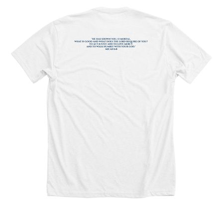 Harding University PA Program Merch, a Solid White Blend Premium Unisex Tee (back-view)