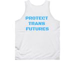 Trans Train 2.0, a White Classic Unisex Tank Top (back-view)