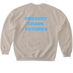 Trans Train 2.0, a Sand Softstyle Crewneck Sweatshirt (back-view)