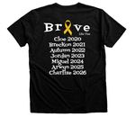 Brave Like Cloe 2026, a Black Heather Premium V-Neck Tee (back-view)